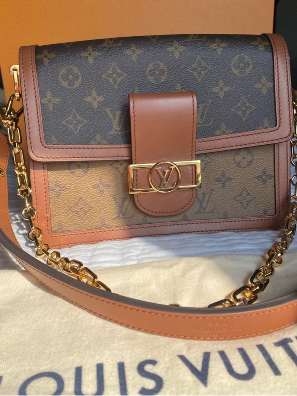 Authentic Louis Vuitton Dauphine MM MNG Reverse
